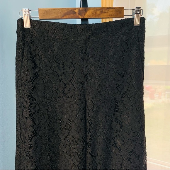 J. Crew Peyton Black Lace Elastic Waist Pants - Picture 3 of 6